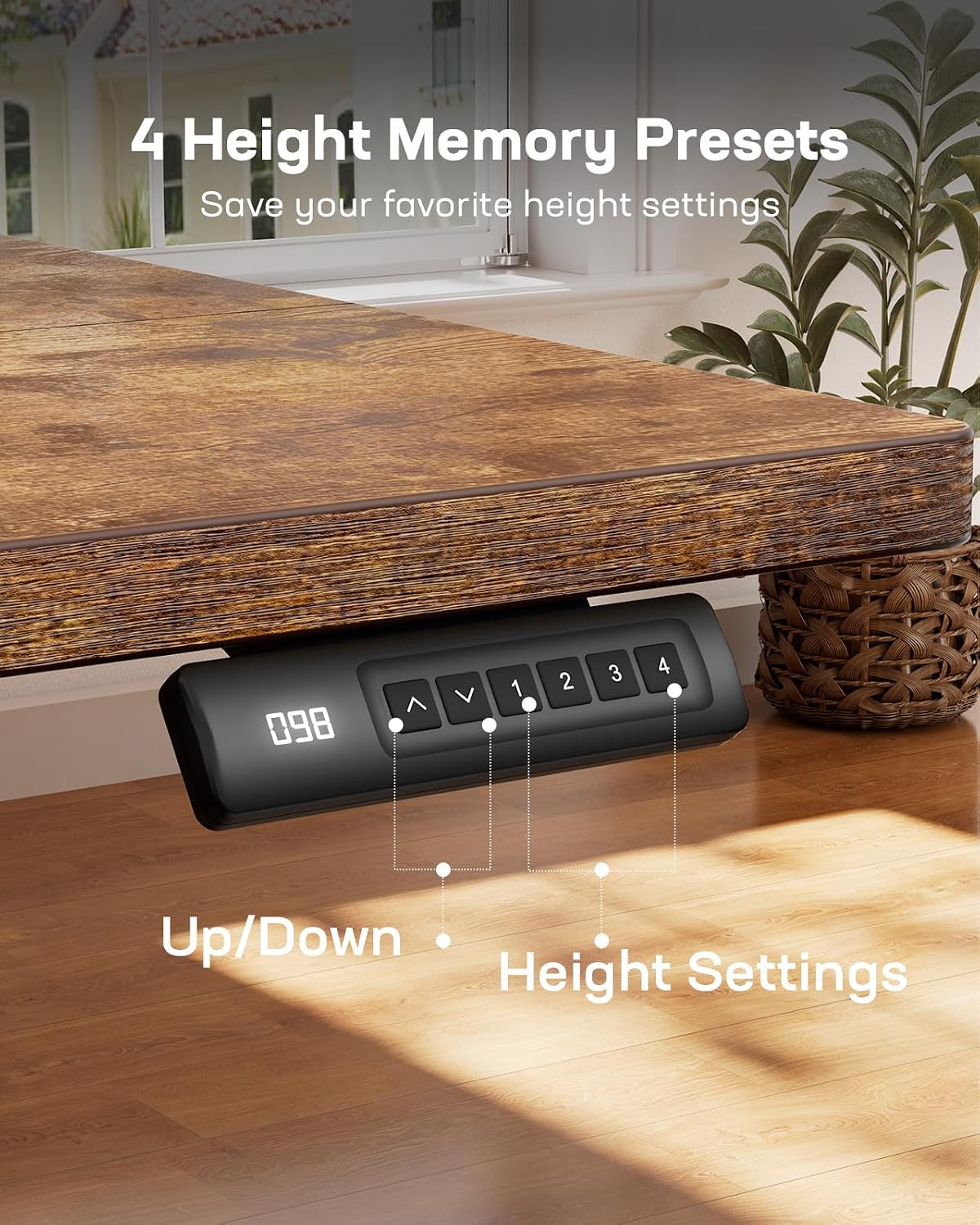 Marsail Electric Standing Desk with Sedentary Reminder, 55 * 24 Inch Standing Desk Adjustable Height, Stand up Desk for Home Office Furniture Computer Desk Memory Preset with Headphone Hook