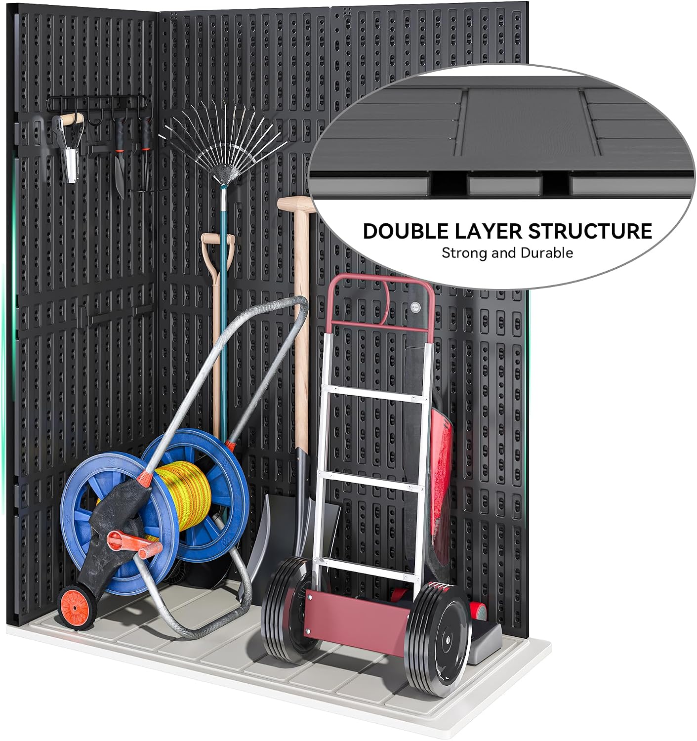 YITAHOME 59 cuft Vertical Outdoor Storage Shed w/o Shelf, 5.6 x 2.3 ft Lockable Resin Waterproof Tall Storage Cabinet, Suitable for Patio Furniture, Pool Accessories, and Garden Tools, Dark Gray