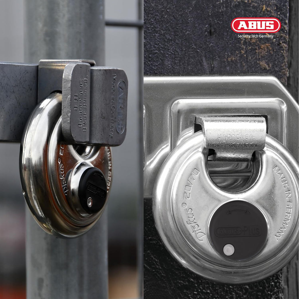 ABUS 20/70 6 Pack Heavy Duty Diskus Storage Padlock with 2 Keys for Storage, Outdoor, Commercial, 2.75in (70mm) Wide, Keyed Alike 161262