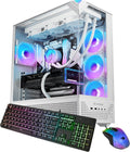 iBUYPOWER Element Pro White Gaming PC Desktop Computer Intel Core i9 14900KF CPU, NVIDIA GeForce RTX 5070Ti 16GB GPU, 32GB DDR5 RGB RAM, 1TB NVMe SSD, Windows 11 Home, Keyboard, Mouse - EPWI9N57T01