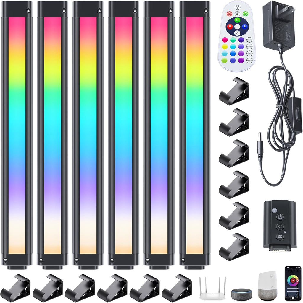 LED Smart TV Light Bar 36 Inch Light Bar RGBCW WiFi TV Light Bar with Multiple Placement Options for 55-70 inch TVs, Uplighting or backlights for Home, Bedroom, Shelf. Voice and App Control. (72 Inch)