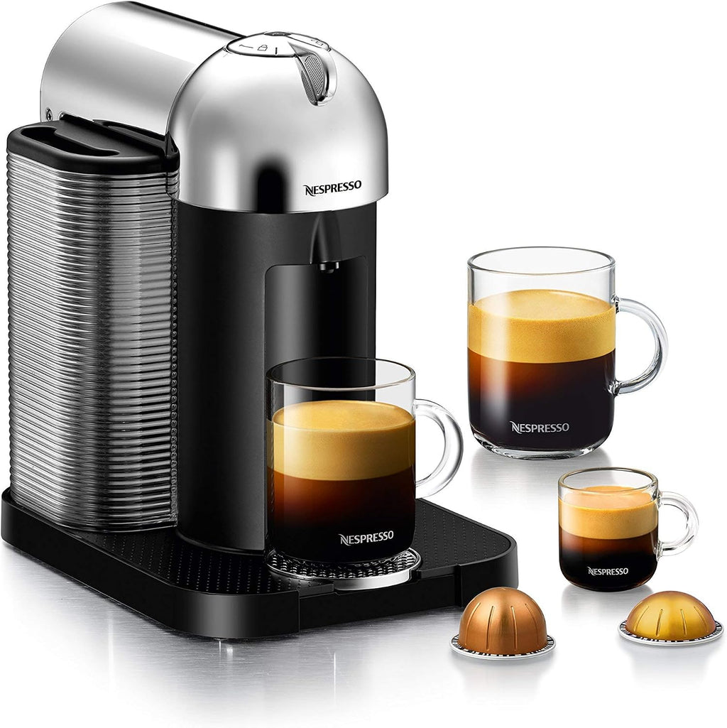 Nespresso Vertuo Coffee and Espresso Machine by Breville (Chrome) (Renewed)