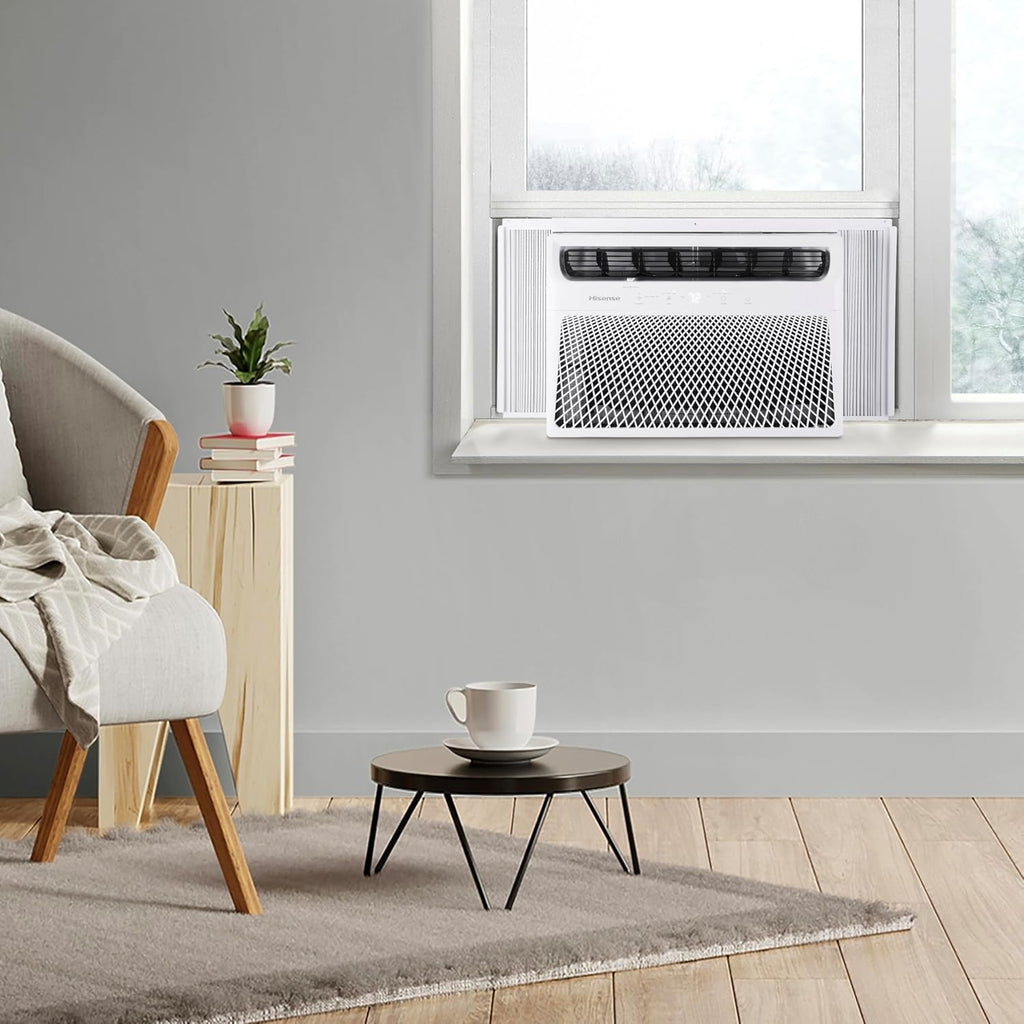 Hisense 8,000 BTU Smart Window Air Conditioner, 3 modes (Cooling, Fan, Dehumidifier), Easy Installation,Ultra Quiet, 2 Years Warranty