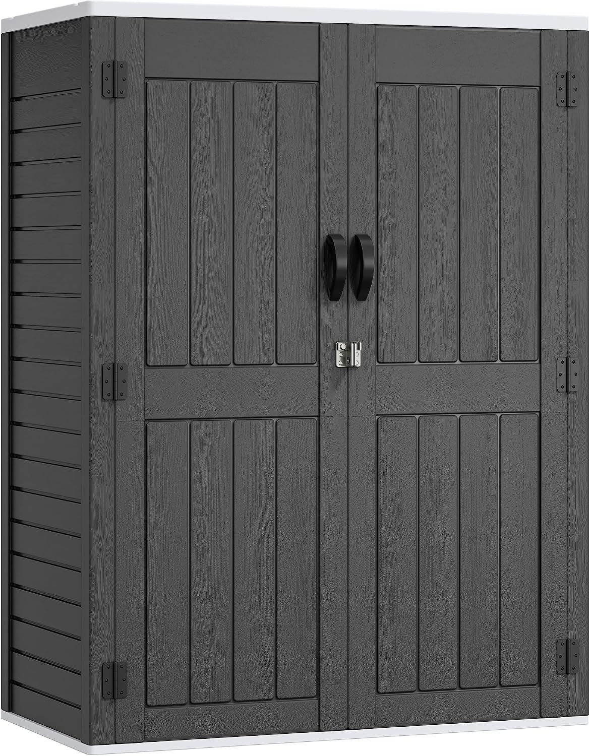 YITAHOME 59 cuft Outdoor Vertical Storage Shed, Tall Storage Shed Outdoor w/o Shelf, Outdoor Waterproof Storage Cabinet for Garage, Pool Storage, Garden Shed Outdoor Storage, Dark Gray