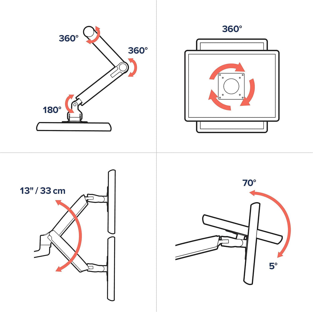 Ergotron – LX Vertical Stacking Dual Monitor Arm, VESA Desk Mount – for 2 Monitors Up to 24 Inches, 7 to 20 lbs Each – Polished Aluminum