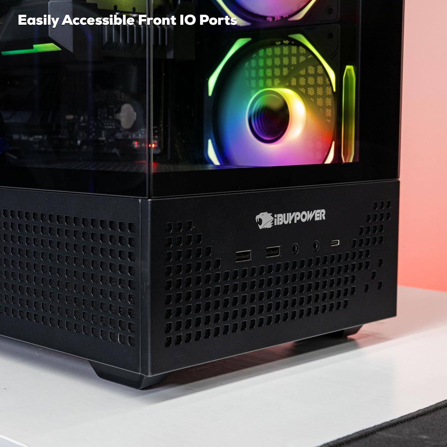 iBUYPOWER Element Black Gaming PC Desktop Computer Intel Core i5 14400F CPU, NVIDIA GeForce RTX 5060Ti 8GB GPU, 16GB DDR5 RGB 5200MHz RAM, 1TB NVMe SSD, Windows 11 Home, Keyboard, Mouse - EBI5N56T02
