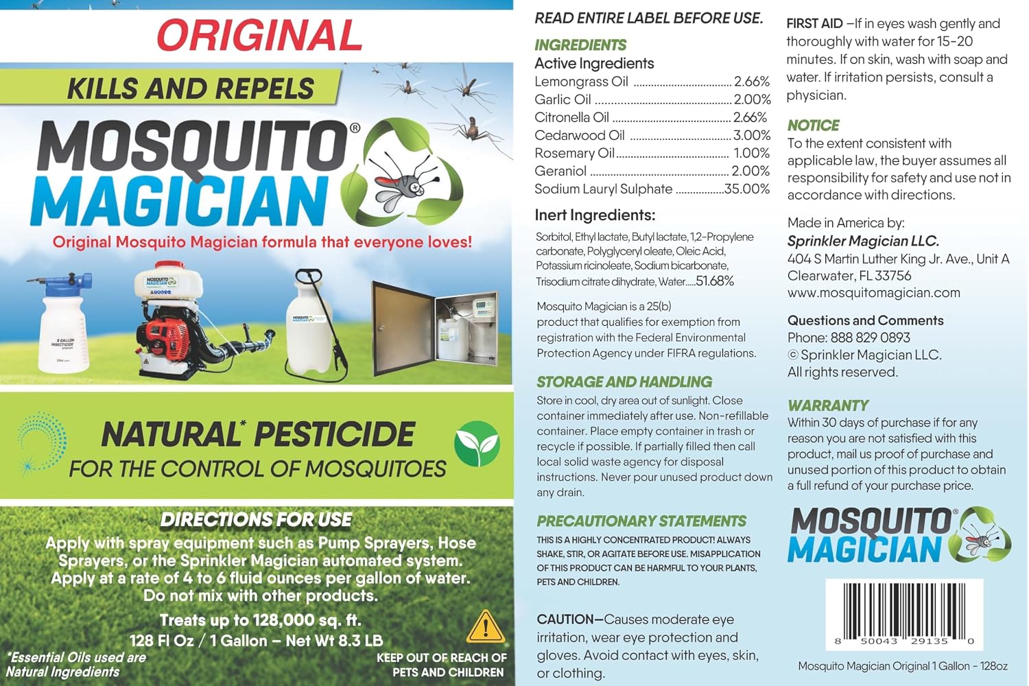 Mosquito Magician Backpack Fogger w/ 2 Gallons Liquid Concentrate - Gas Powered - Kills Mosquitoes, Fleas, and Fire Ants - Efficient Coverage - Easy & Comfortable Use - Ideal for Large Properties