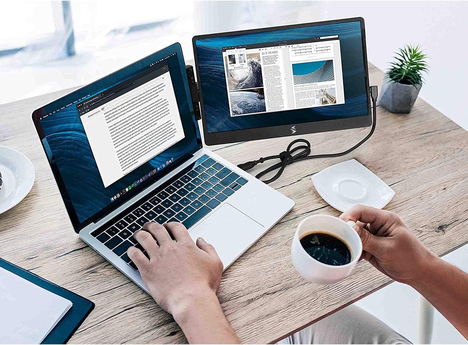 SideTrak Swivel 12.5' Portable Monitor for Laptop, Patented Swivel Hinge, Laptop Screen Extender | FHD Dual Screen w/Kickstand, USB or HDMI, Mac, PC, Chromebook Compatible - 10 Pack