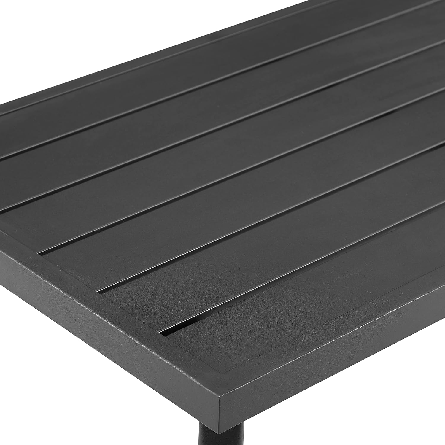 Crosley Furniture Dover 4-Piece Outdoor Loveseat Patio Furniture Set, Conversation Sets for Porch, Deck, Matte Black with Charcoal Cushions