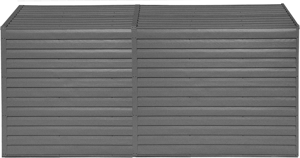 Arrow Yardsaver 4' x 10' Galvanized Steel Outdoor Storage Shed with Sloped Roof and Double-Door Entry, UV-Resistant Steel Floorless Compact Storage Shed, Charcoal