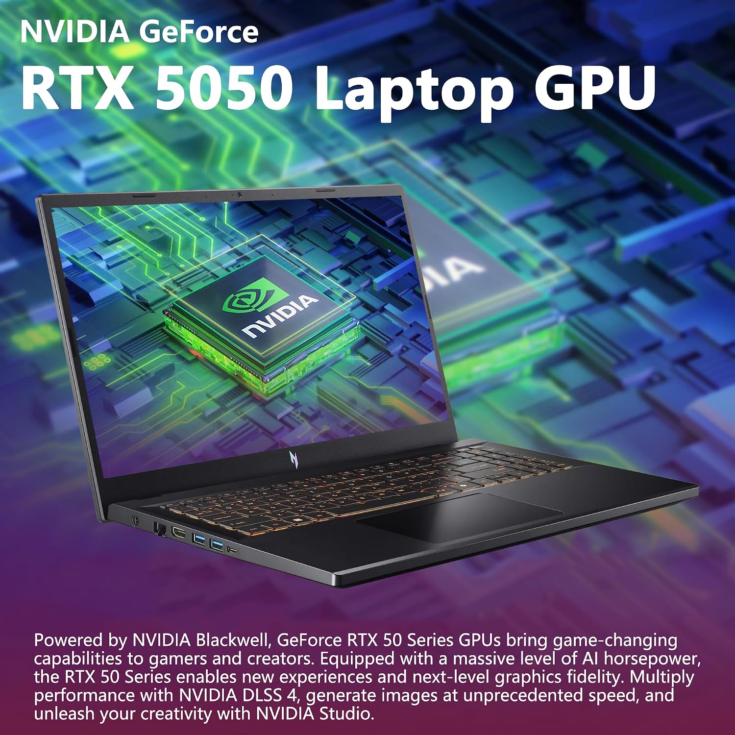 acer Nitro V 15 Gaming Laptop | 15.6' FHD IPS 165Hz | Intel 8-Core i5-13420H | 32GB DDR4 1TB SSD | GeForce RTX 5050 DLSS4 (Up to 440 AI Tops) | Backlit Keyboard Win11 w/DLCA Accessory