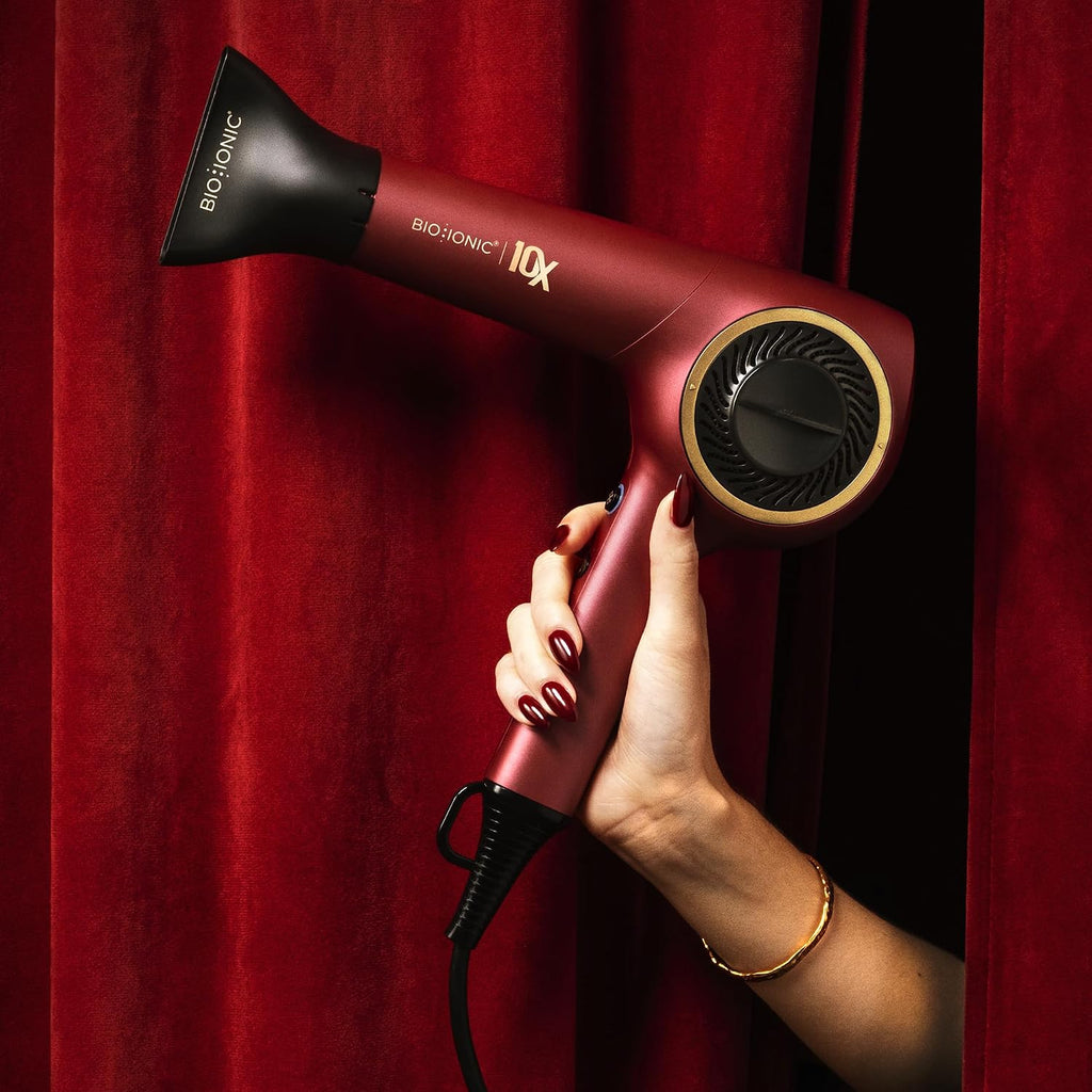 Bio Ionic 10X Ultralight Speed Hair Dryer, Blow Dryer with Adjustable Heat & Speed, Memory Function, Professional Hair Styling Tool for Fast, Frizz-Free Hairstyles