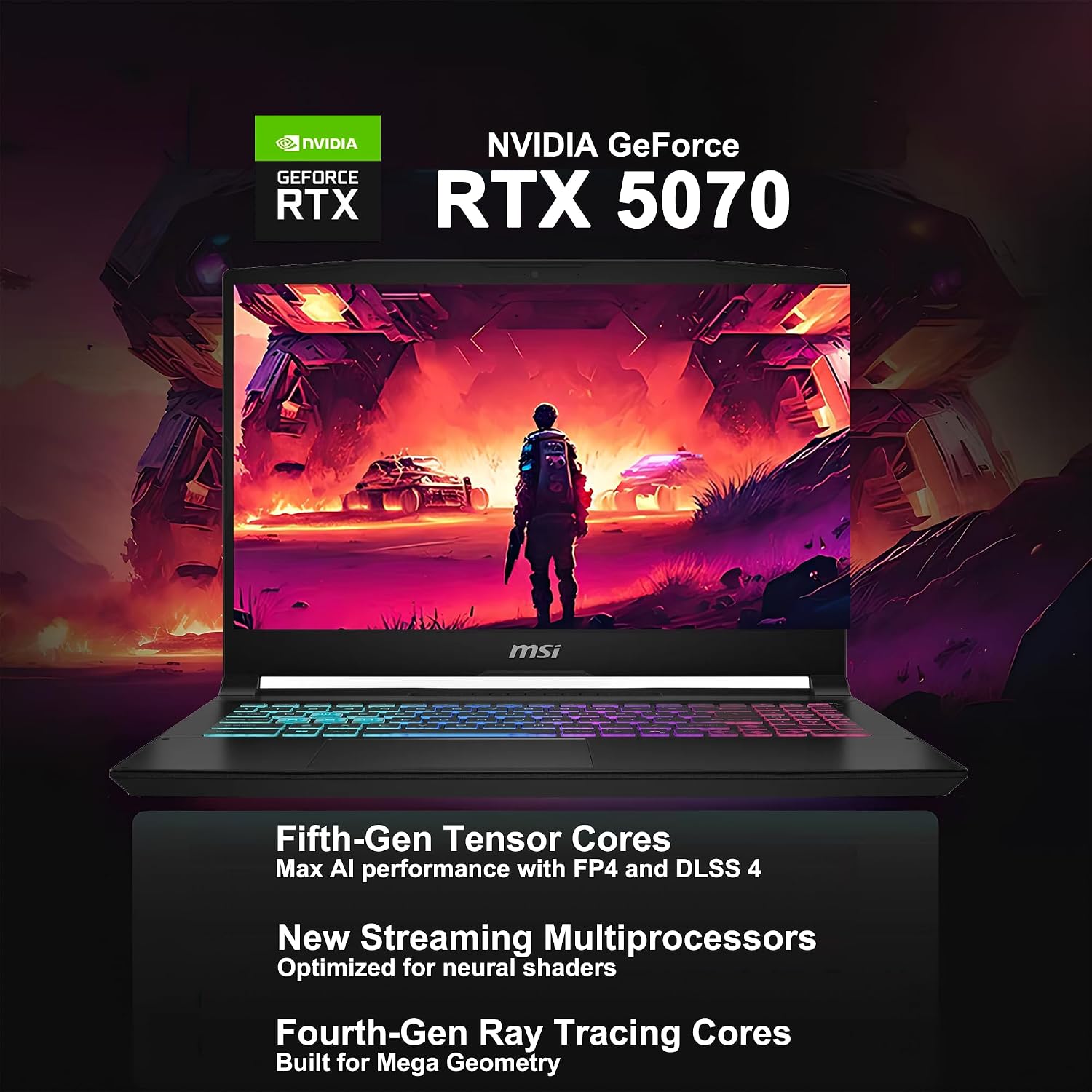 msi Katana 15.6' 165Hz QHD Gaming Laptop Computer, 14th Gen Intel Core i7-14650HX, NVIDIA Geforce RTX 5070, 16GB DDR5 RAM, 1TB NVMe SSD, RGB Keyboard, Windows 11 Pro