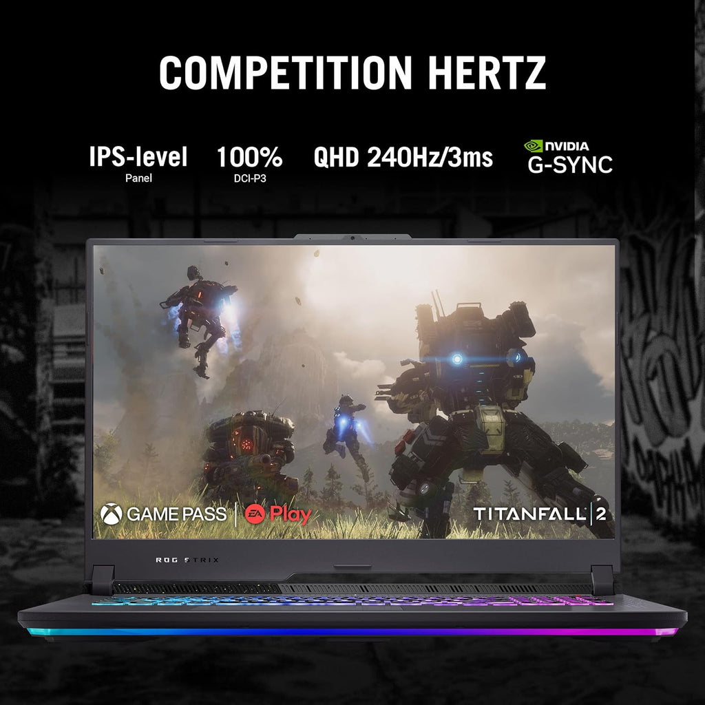 ASUS ROG Strix G17 (2023) Gaming Laptop, 17.3â€ QHD 240Hz, GeForce RTX 4070, AMD Ryzen 9 7945HX, 16GB DDR5, 1TB PCIe SSD, Wi-Fi 6E, Windows 11, G713PI-DS94 Eclipse Gray