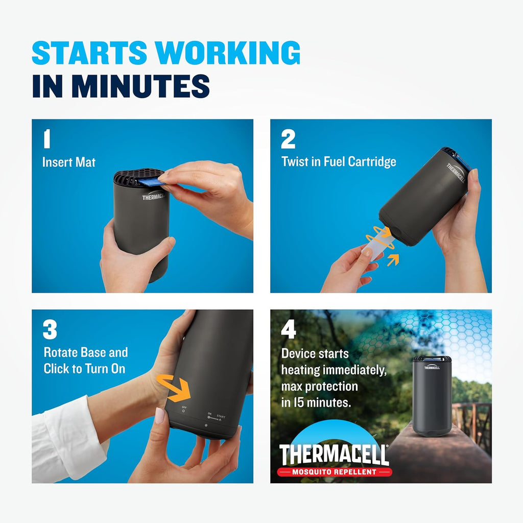 Thermacell Mosquito Repellent Refills; Compatible with Any Fuel-Powered Thermacell Repeller; Highly Effective, Long Lasting, No Spray or Mess; 15 Foot Zone of Mosquito Protection
