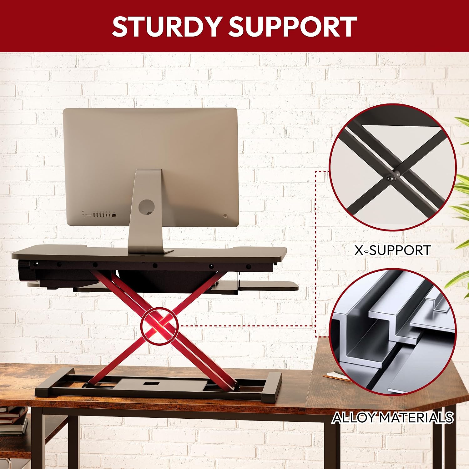 SANODESK 32' Electric Standing Desk Converter,Height Adjustable Riser for Office Home, Monitor and Laptop Workstation with Large Keyboard Tray, Black Color