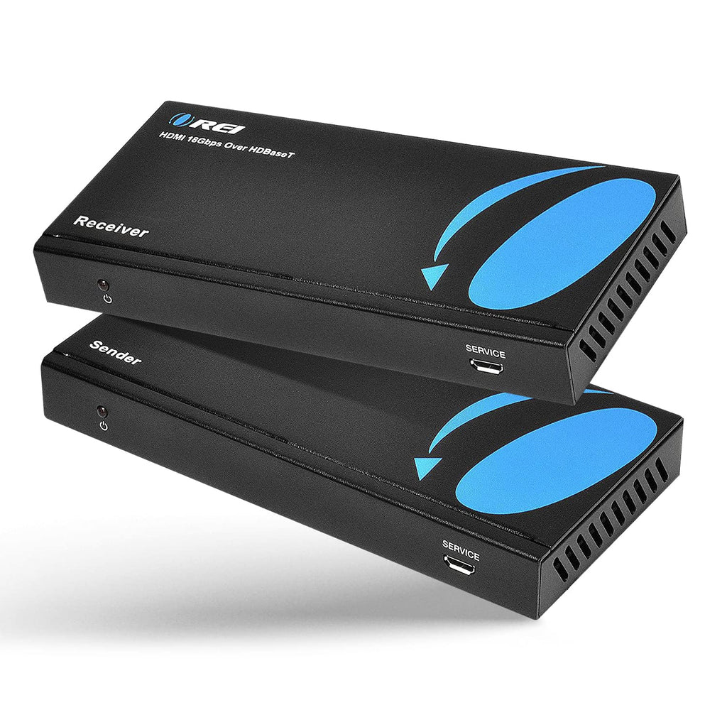OREI HDMI Over Ethernet Extender up to 230 Feet – 4K@60Hz with Bi-Directional IR, PoC, – 4K HDMI Extender Over Ethernet with HDBaseT Technology for Near Zero Latency