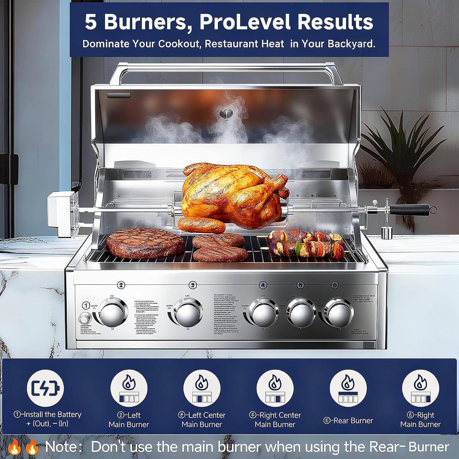 BODEGA Stainless Steel Outdoor Kitchen Drawer Cabinet for 30 inch Propane Gas Grill with 2 Drawers and Propane Tank Storage, Commercial Sinks Cabinet Combo perfect for Outdoor Kitchen BBQ Island.
