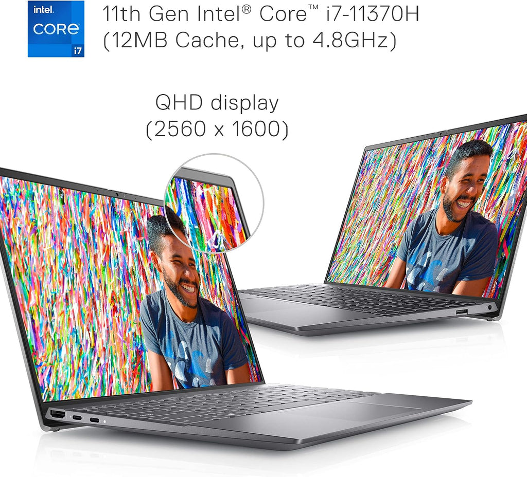 Dell Inspiron 13 5310, 13.3 inch QHD (Quad High Definition) Laptop - Thin and Light Intel Core i7-11370H, 16GB DDR4 RAM, 512GB SSD, NVIDIA GeForce MX450, Dell Services - Windows 10 Home