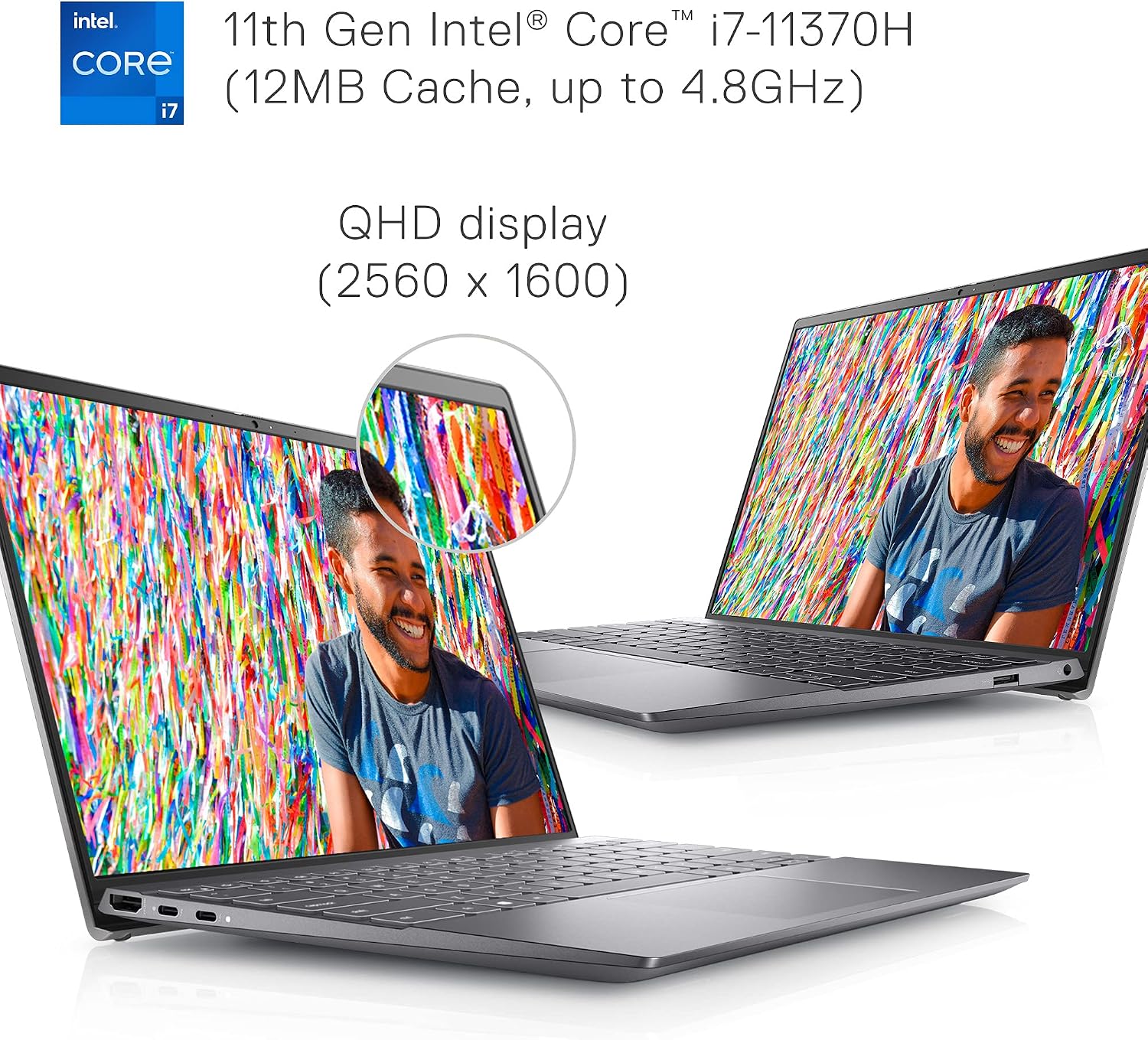 Dell Inspiron 13 5310, 13.3 inch QHD (Quad High Definition) Laptop - Thin and Light Intel Core i7-11370H, 16GB DDR4 RAM, 512GB SSD, NVIDIA GeForce MX450, Dell Services - Windows 10 Home
