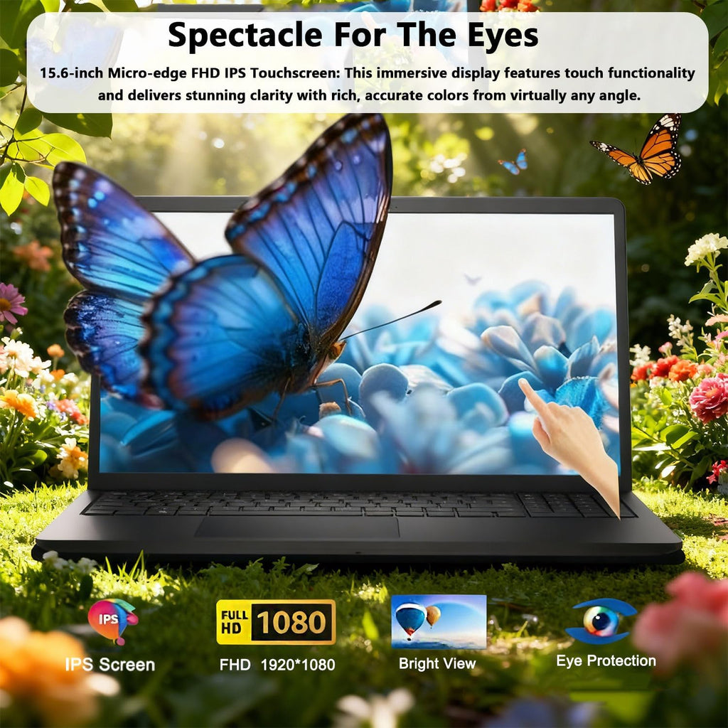 Dell 15.6' FHD Touchscreen Laptop for Study and Work, Intel Core i5-1334U, 16GB RAM, 1TB PCIe SSD, SD Card Reader, Long Battery Life, Wi-Fi 6, Windows 11, WOWPC Recovery USB