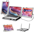 JoyReal F2 Laptop Screen Extender, 14'' 1080P Triple Portable Monitor for Laptop, 360 Rotating Monitor Desk Workstation with Multiple Laptops Stand for mac Windows Surface PS Switch