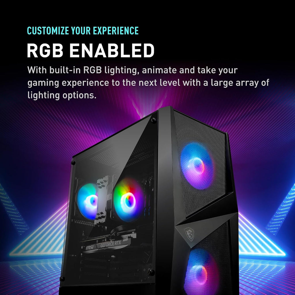 msi Codex R Gaming Desktop: Intel Core i5-13400F, Geforce RTX 4060, 16GB DDR5, 1TB m.2 NVMe SSD, 80+ Gold PSU, WiFi, Keyboard & Mouse, DIY Friendly, Windows 11 Home: 13NUC5-087US