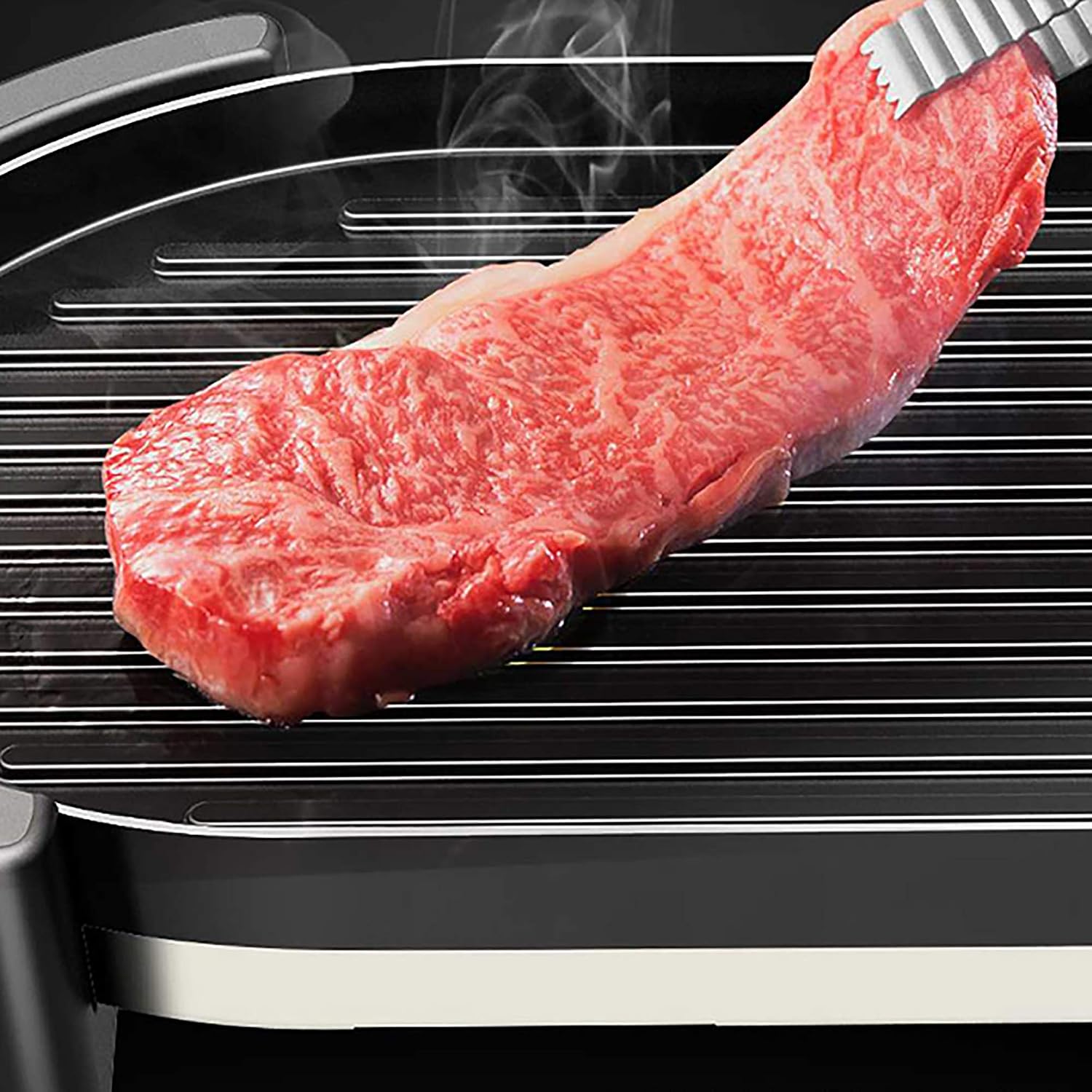 Electric 2 in 1 Grill Indoor Hot Pot Multifunctional Teppanyaki Grill/Shabu Shabu Pot Smokeless with 5 Level Temperature for Family Gathering, Party Indoor/Outdoor.