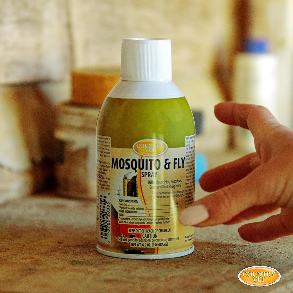Country Vet Metered Mosquito and Fly Spray 6.4 oz cans 342033CVA (Case of 12) Dispenser NOT Included