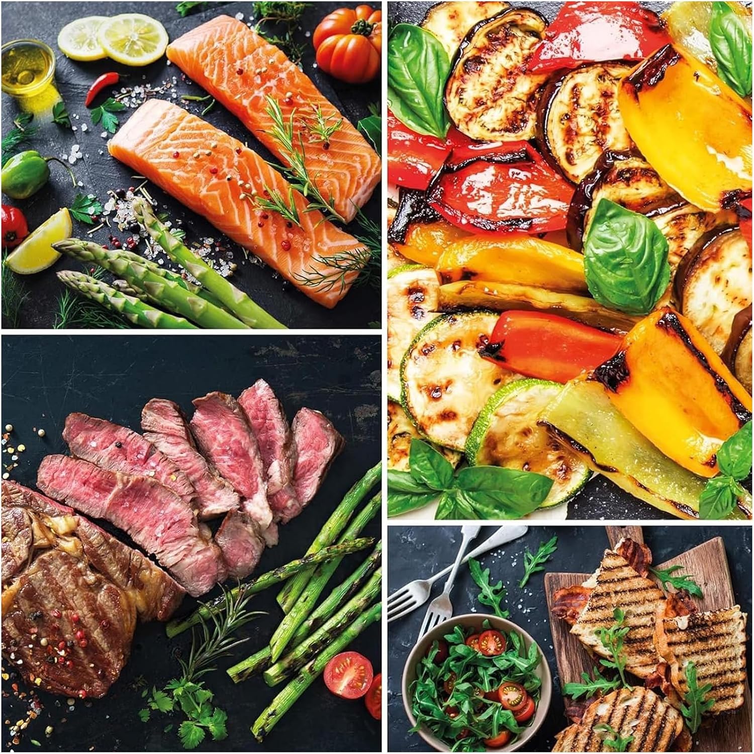 Steak Grill Electric Barbecue, Ceramic Heating 800 °C Portable Stainless Steel BBQ Multi-Functional Smokeless Indoor Grill,220V