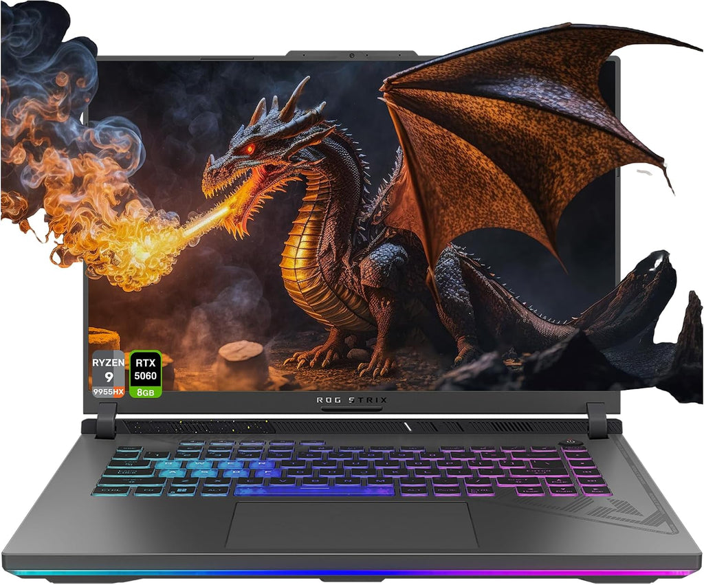 ASUS ROG Strix G18 Gaming Laptop, AMD Ryzen 9-8940HX, 32 GB DDR5 RAM, 2 TB PCIe SSD, 18' 2.5K (2560x1600) 240Hz Display, Nvidia G-Force RTX 5060, Backlit 4-Zone RGB Keyboard, W11 Home, Eclipse Gray