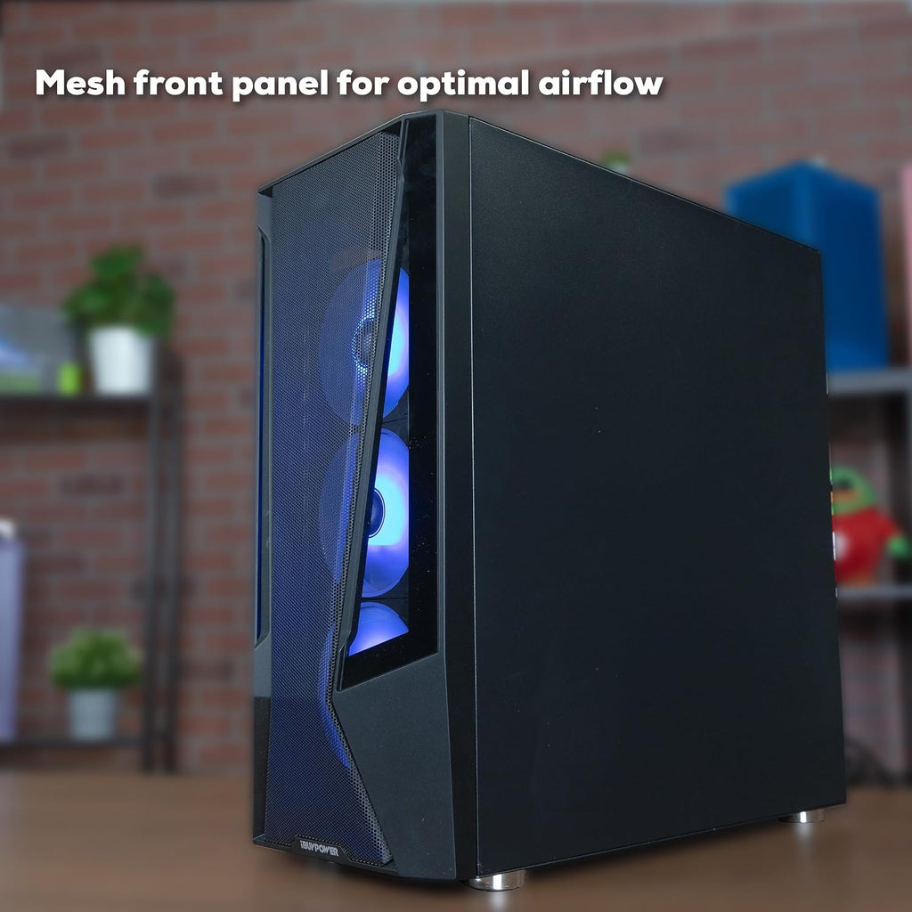 iBUYPOWER Trace 7 Mesh Gaming PC Computer Desktop TMA7N3501 (AMD Ryzen 7 5700, RTX 3050 6GB, 16GB DDR4 RGB 3200MHz (8x2), 1TB NVMe, WiFi Ready, Windows 11 Home Advanced)