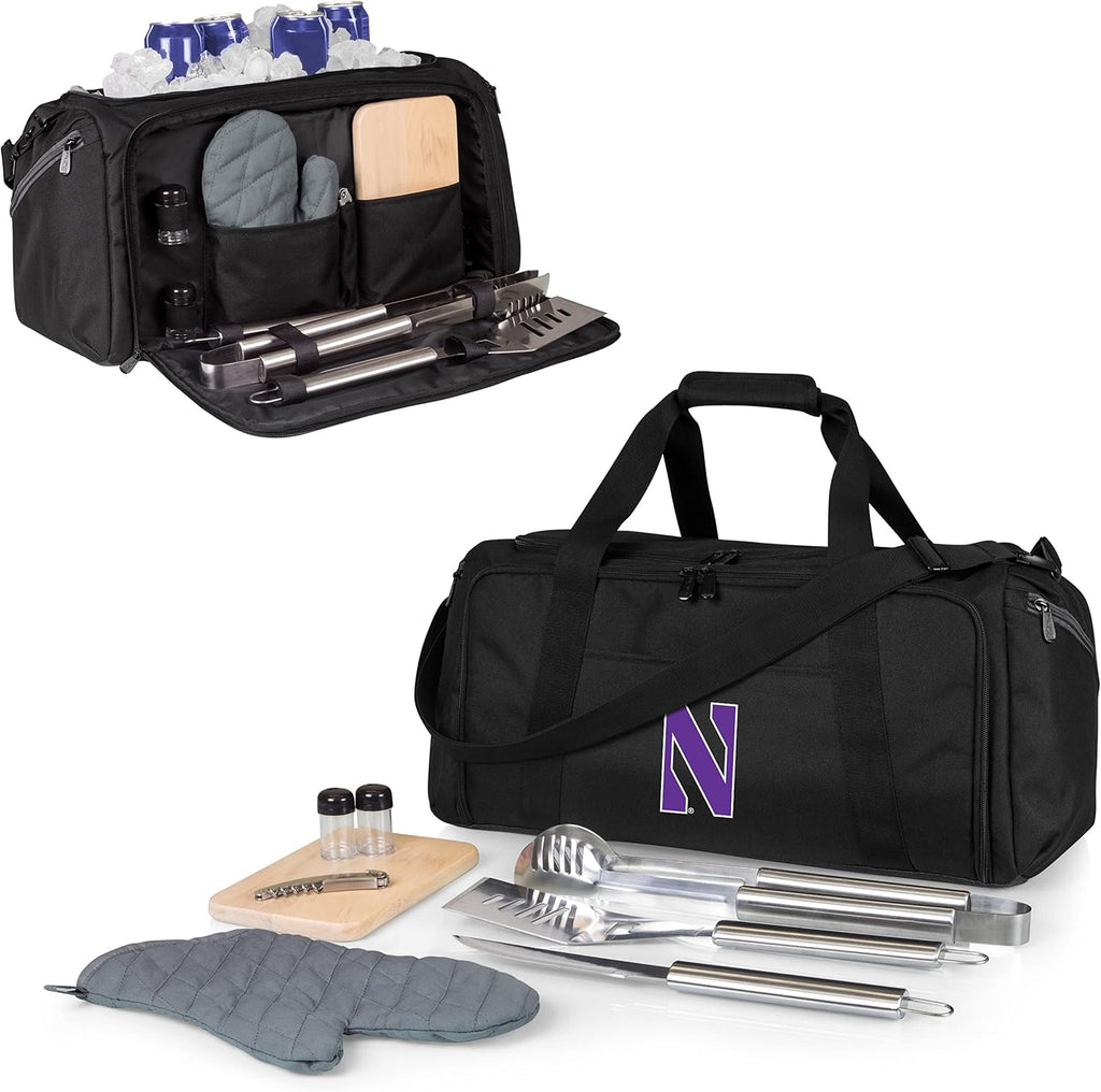 PICNIC TIME NCAA BBQ Kit Cooler Tote with Barbecue & Accessories