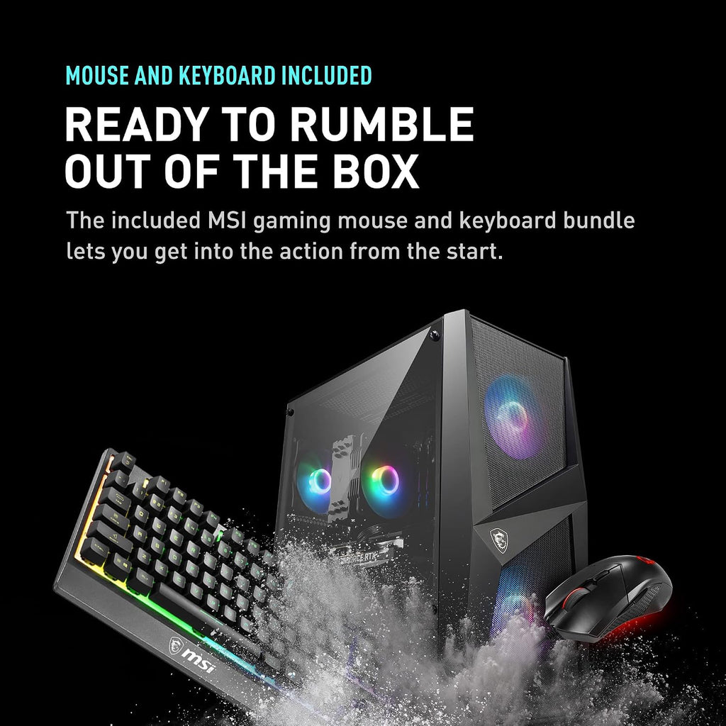 msi Codex R Gaming Desktop: Intel Core i5-13400F, Geforce RTX 4060, 16GB DDR5, 1TB m.2 NVMe SSD, 80+ Gold PSU, WiFi, Keyboard & Mouse, DIY Friendly, Windows 11 Home: 13NUC5-087US