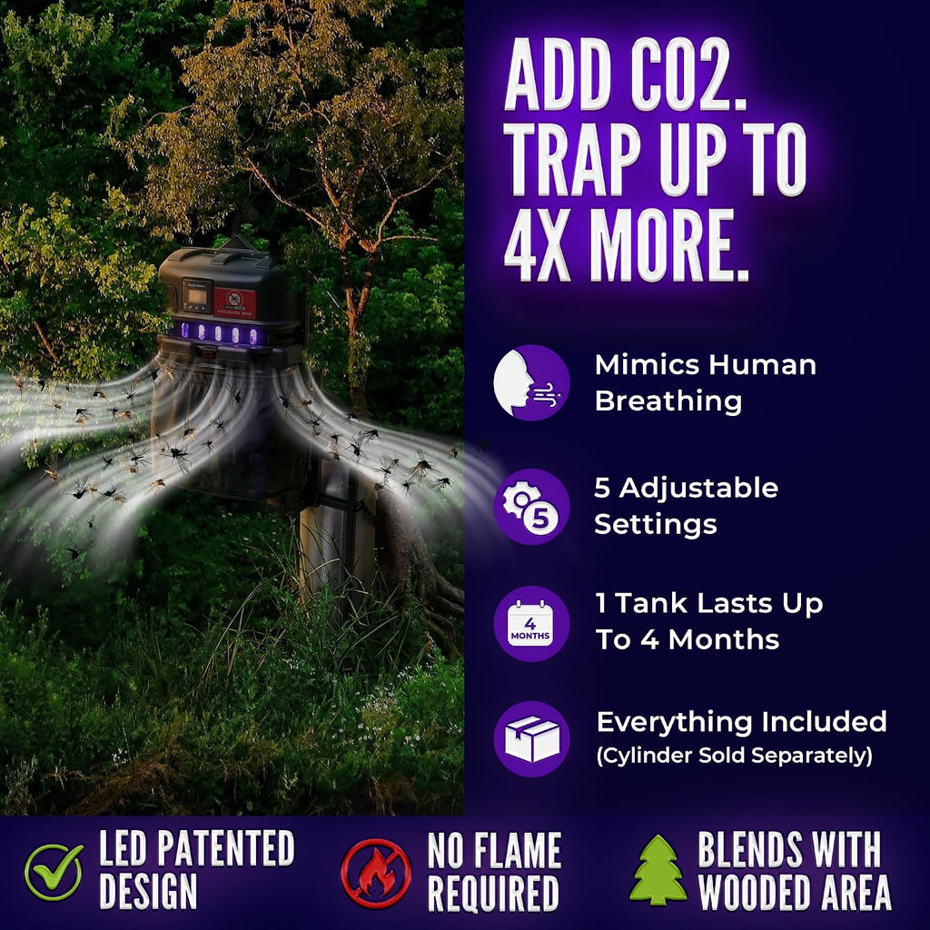 Ultra Pro 900 | CO2 Mosquito Trap | Outdoor Mosquito Trap | Fly Trap for Gnats, Sand Flies & Black Flies | Mosquito Killer | Flying Insect Trap | Covers 1.5 Acres | Bug Zapper Alternative