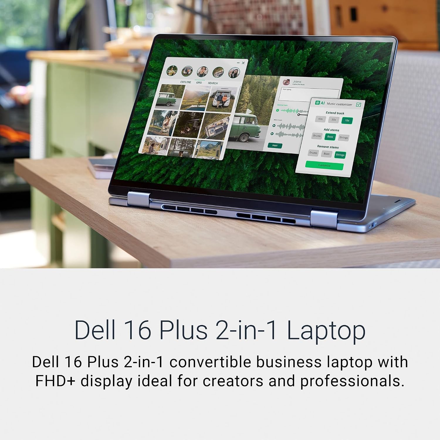 Dell 16 Plus (Next Gen Inspiron 16 Plus) 2-in-1 AI Laptop (16' FHD+ Touchscreen, Intel Core Ultra 7 256V (> i7-1355U), 16GB DDR5, 1TB SSD) Copilot+ PC, 21-Hr Battery, Wi-Fi 7, Fingerprint, Win 11 Home