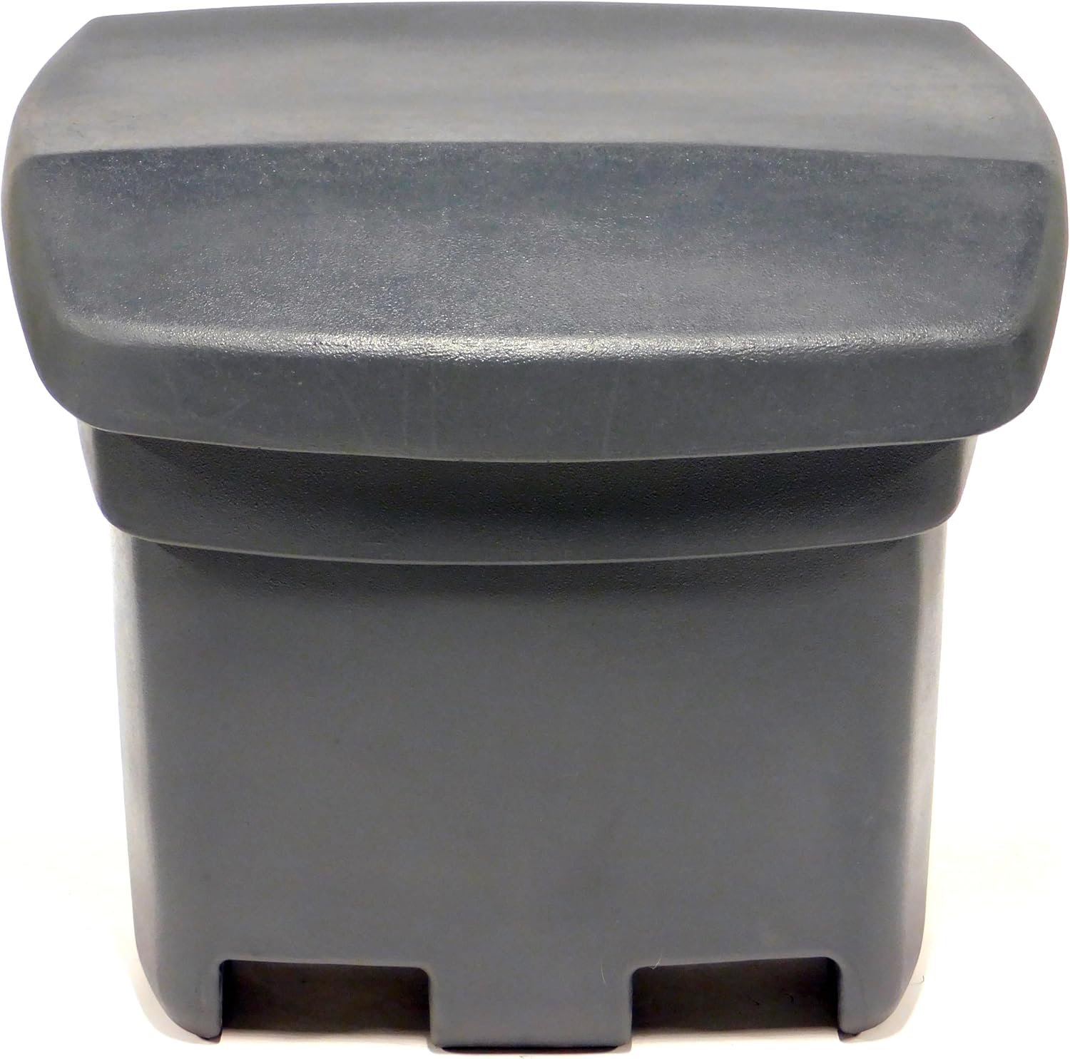 FCMP Outdoor 37-Gallon Salt and Sand Storage Bin – Multipurpose Deck Box for Patio, Porch or Shed – Industrial Large Container for Outdoor Storage, Grey