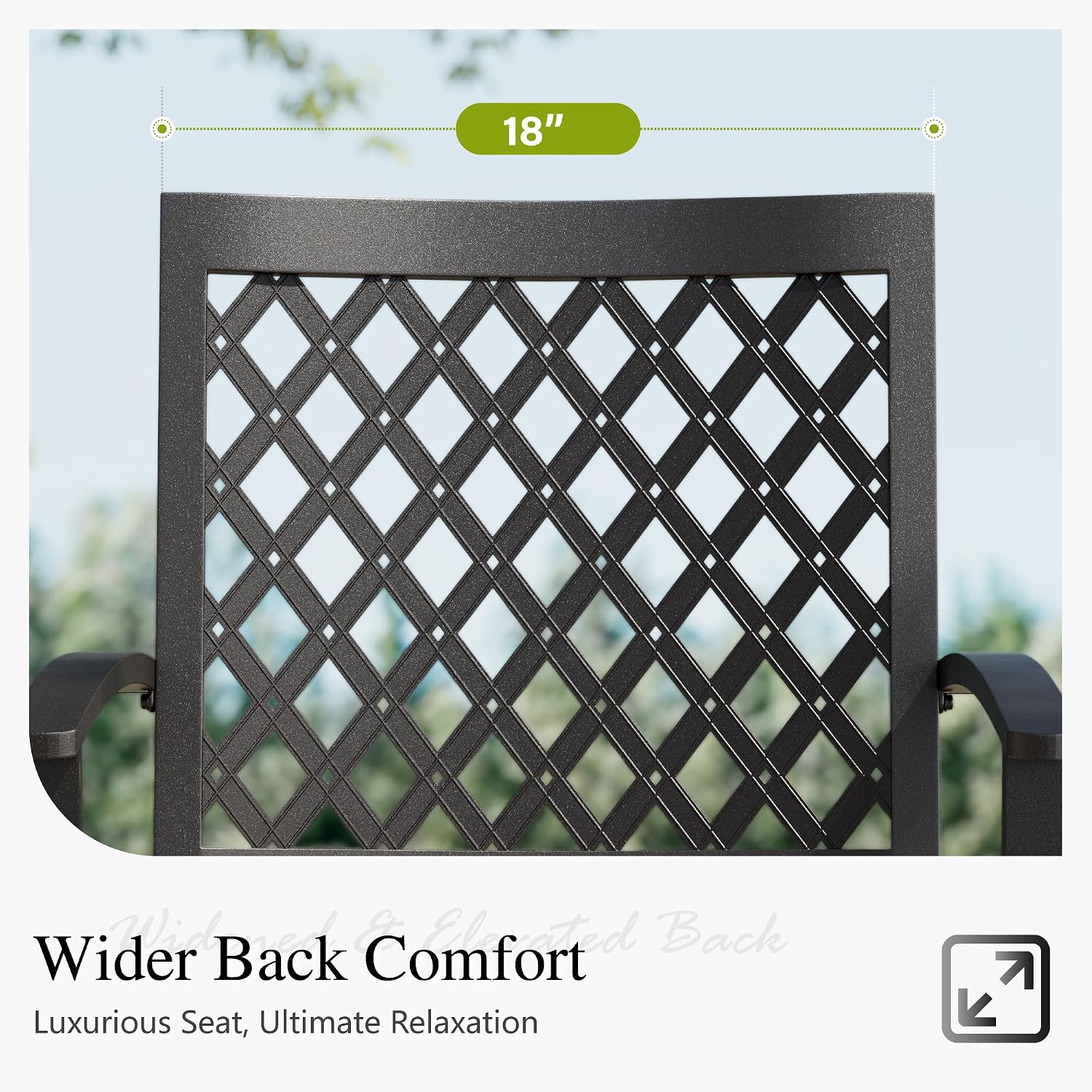 Sophia & William Round Patio Table and Chairs Set, Outdoor Dining Set for 4, 5 Piece Metal Patio Furniture, 42' Black Table(Diamond)