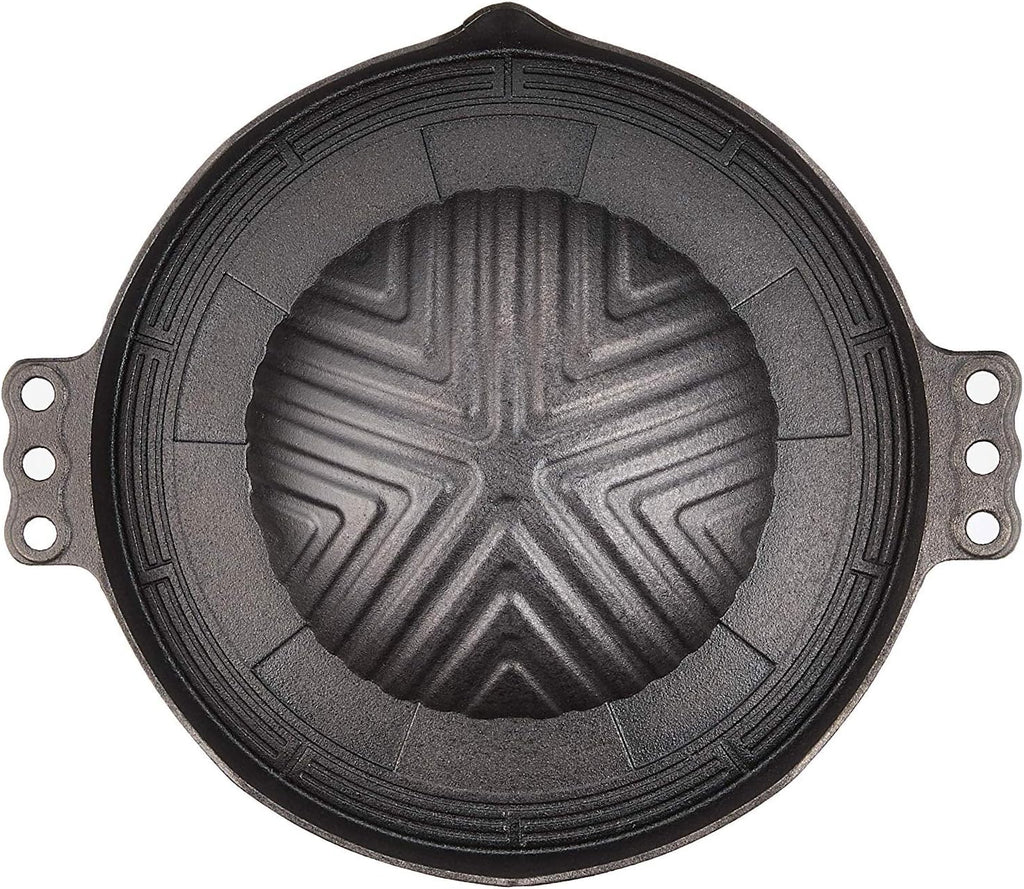 Ishigaki Yakiniku Genghis Khan Pot, Iron Casting, Approx. Width 13.4 x Depth 11.6 x Height 1.8 inches (34 x 29.5 x 4.5 cm), Professional Grade, Professional, Commercial Use, 6 Pieces