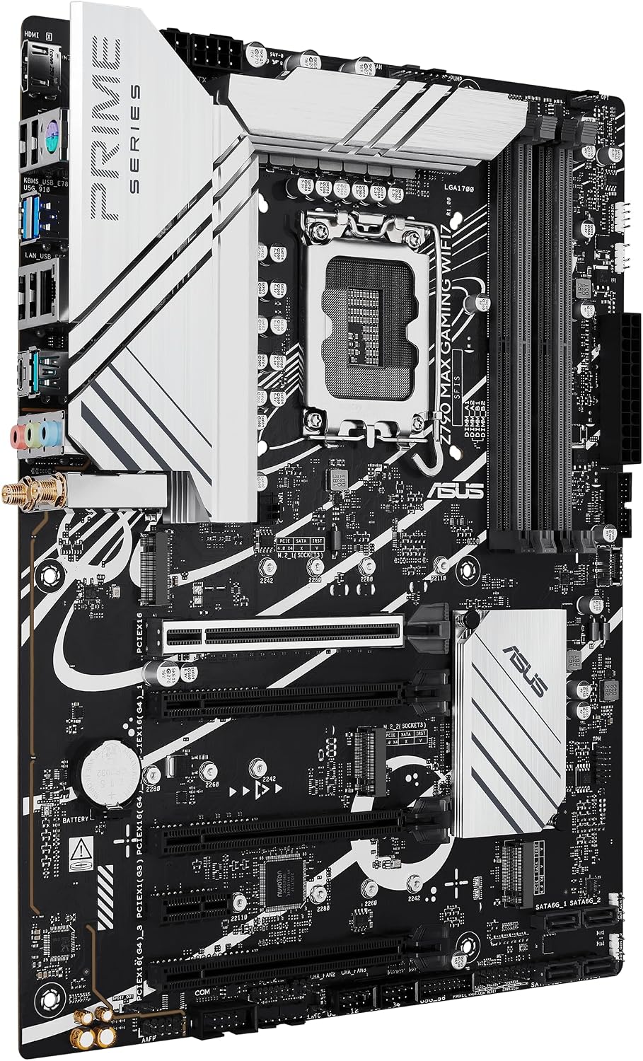 ASUS Z790 MAX Gaming WIFI7 Intel Z790 (LGA 1700) ATX Motherboard with PCIe 5.0, Three M.2 Slots, 14+1 DrMOS, DDR5, WiFi 7, Realtek 1Gb LAN, HDMI, USB 20Gbps Type-C®, Thunderbolt™ (USB4®), Aura Sync