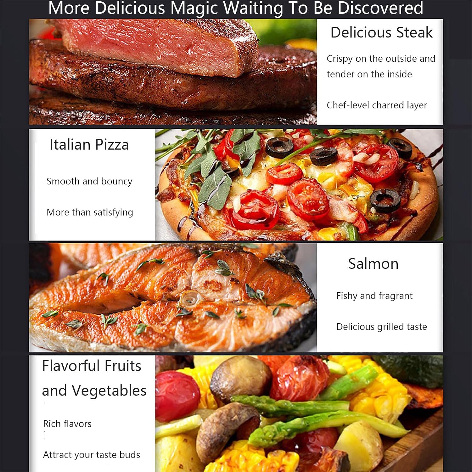 Electric Steak Grill, 3400W Smokeless Electric Broiler, 800℃ Stainless Steel Steak Cooker with 10-Tier Adjustable Rack, for BBQ, Toast, Grill, Indoor
