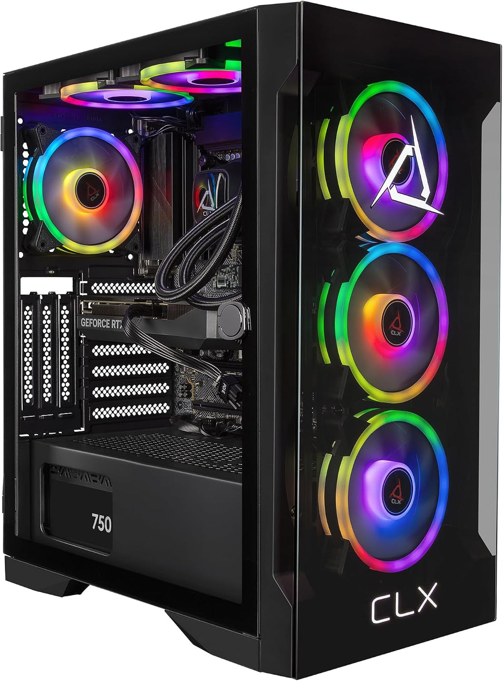 CLX Set Gaming PC - Intel Core i9 14900KF 3.2GHz, GeForce RTX 5060 Ti, 2TB NVMe M.2 SSD, 32GB DDR5 RGB Memory, 360mm AIO, WiFi, Windows 11 Home, Black