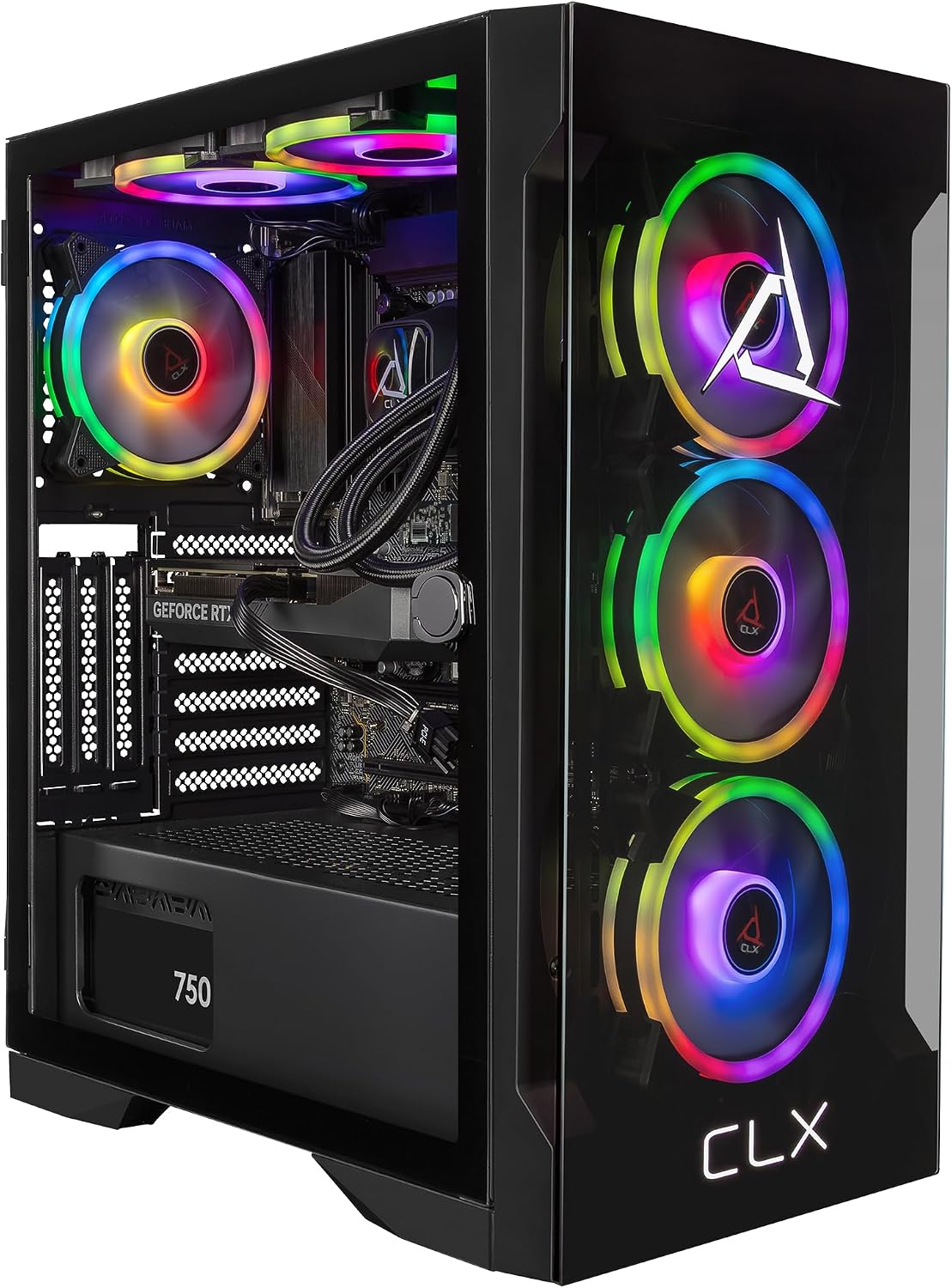CLX Set Gaming PC - Intel Core i9 14900KF 3.2GHz, GeForce RTX 5060 Ti, 2TB NVMe M.2 SSD, 32GB DDR5 RGB Memory, 360mm AIO, WiFi, Windows 11 Home, Black