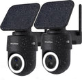 LaView 2K Solar Camera Outdoor Wireless, 100% Wire-Free WiFi Cameras for Home Security, 360° Rechargeable Battery Outdoor Camera, IP65, Color Night Vision, Two-Way Audio, Work with Alexa(2 Pack)