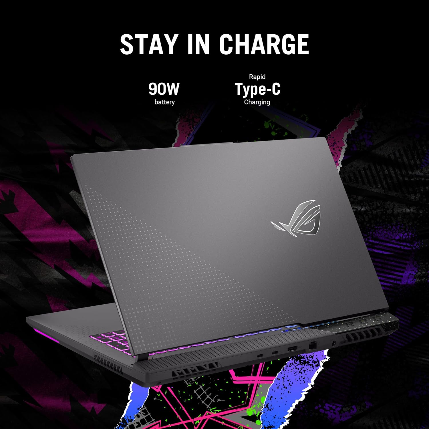 ASUS ROG Strix G17 (2023) Gaming Laptop, 17.3â€ QHD 240Hz, GeForce RTX 4070, AMD Ryzen 9 7945HX, 16GB DDR5, 1TB PCIe SSD, Wi-Fi 6E, Windows 11, G713PI-DS94 Eclipse Gray