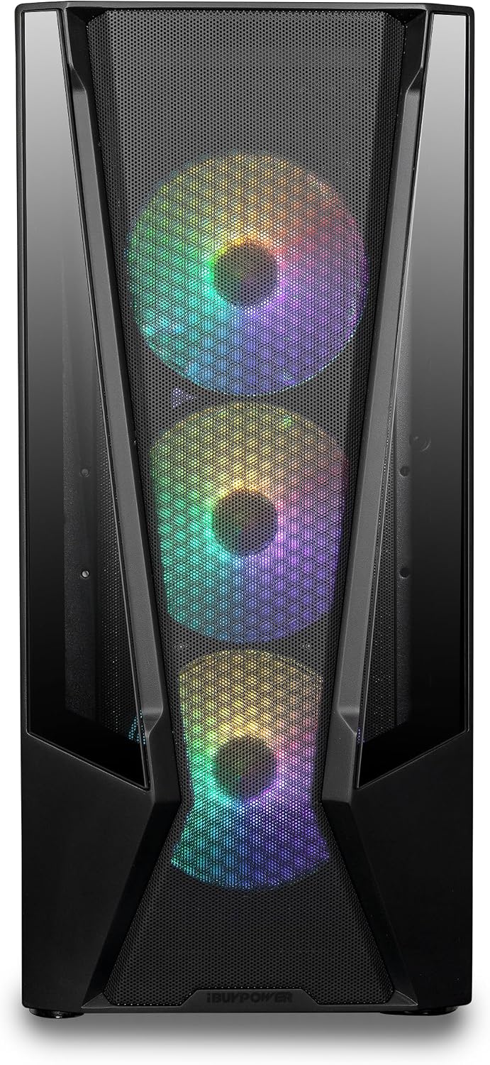 iBUYPOWER Trace 7 Mesh Gaming PC Computer Desktop TMA7N3501 (AMD Ryzen 7 5700, RTX 3050 6GB, 16GB DDR4 RGB 3200MHz (8x2), 1TB NVMe, WiFi Ready, Windows 11 Home Advanced)