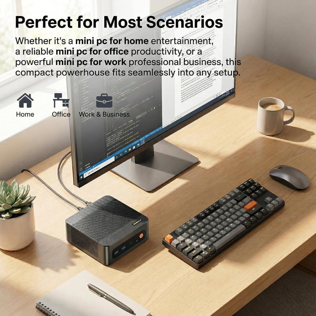 BOSGAME P6 Ryzen 9 6900HX Mini PC, 32GB LPDDR5X 6400MHz 1TB PCIe4.0 NVMe SSD Mini Computers, Dual LAN, AX210 Wi-Fi 6E, BT 5.3, Triple Display 4K, Light Gaming | Home | Office | Business Great Value PC