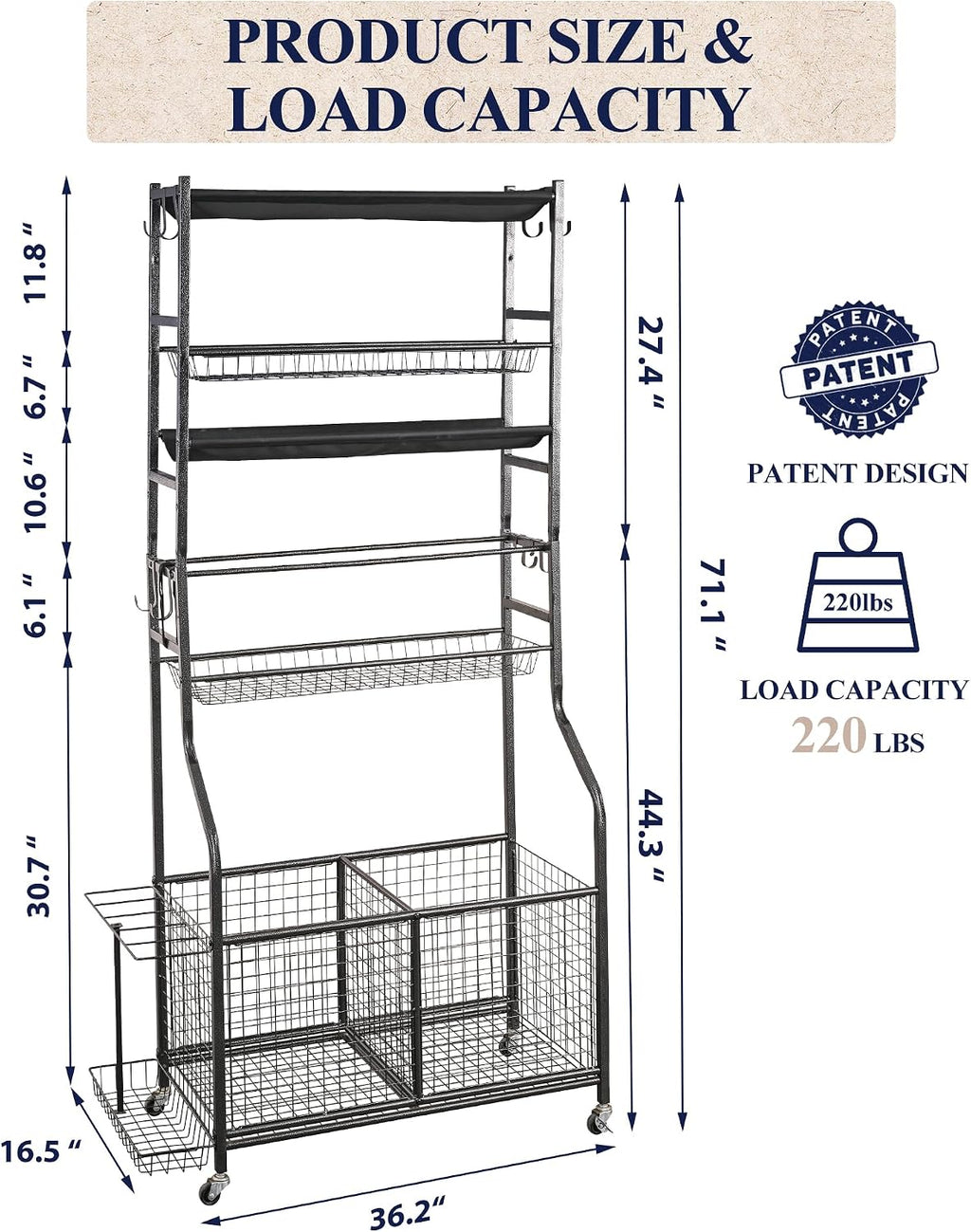 Mythinglogic Sports Equipment Garage Organizer,Garage Ball Storage for Sports Gear and Toys, Rolling Ball Cart with Wheels for Indoor/Outdoor Use