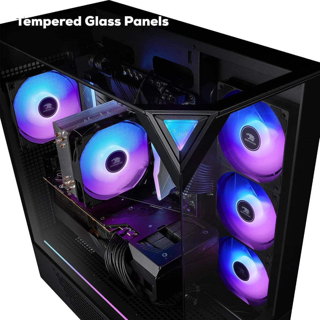 iBUYPOWER Element Black Gaming PC Desktop Computer Intel Core i5 14400F CPU, NVIDIA GeForce RTX 5060Ti 8GB GPU, 16GB DDR5 RGB 5200MHz RAM, 1TB NVMe SSD, Windows 11 Home, Keyboard, Mouse - EBI5N56T02