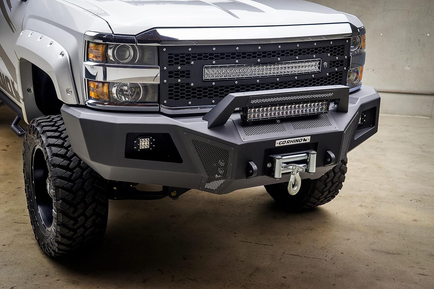 Go Rhino BR10 / BR10.5 / BR11 Light Bar Mount | Mild Steel, Textured Black | 26173T | Fits Go Rhino BR10, BR10.5 / BR11 Front Bumpers (24221T & 24223T)